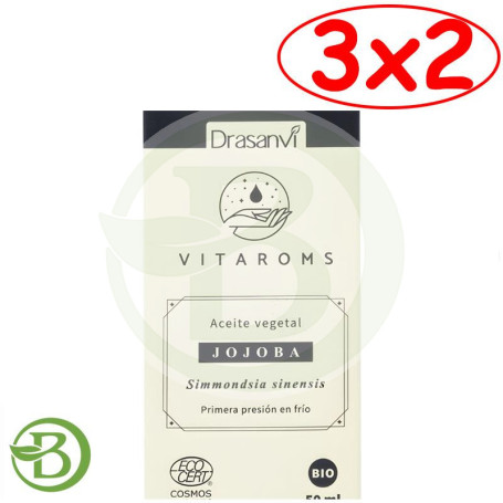 Pack 3x2 Aceite Vegetal De Jojoba (Primera Presión en Frio) 50Ml Drasanvi