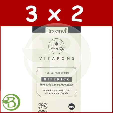 Pack 3x2 Aceite Vegetal Macerado De Hipérico Vitaroms 50Ml Drasanvi