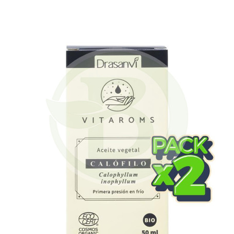Pack 2x Aceite Vegetal Calófilo (Primera Presión en Frío) 50Ml Drasanvi