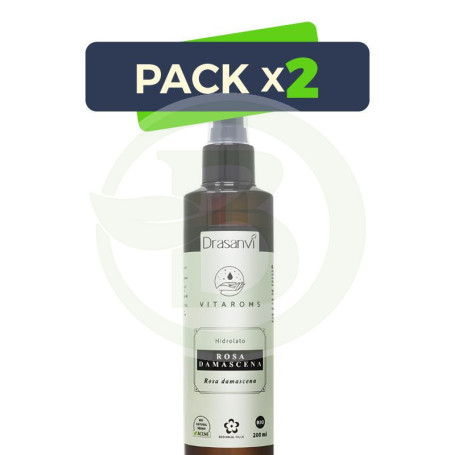 Pack 2x Hidrolato De Rosa Damascena Bio Vitaroms 200Ml Drasanvi