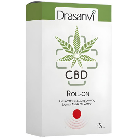 Roll-on CBD rosso per alleviare la tensione della testa 5 ml Drasanvi
