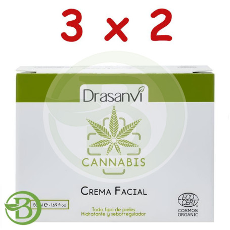 Pack 3x2 Crema Facial Cannabis Bio 50Ml Drasanvi