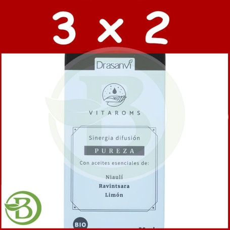 Pack 3x2 Sinergia Difusión Pureza Bio 30Ml Vitaroms Drasanvi