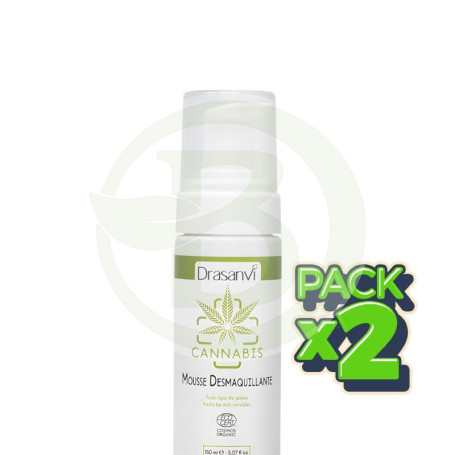 Pack 2x Mousse Desmaquillante Cannabis Bio 150Ml Drasanvi