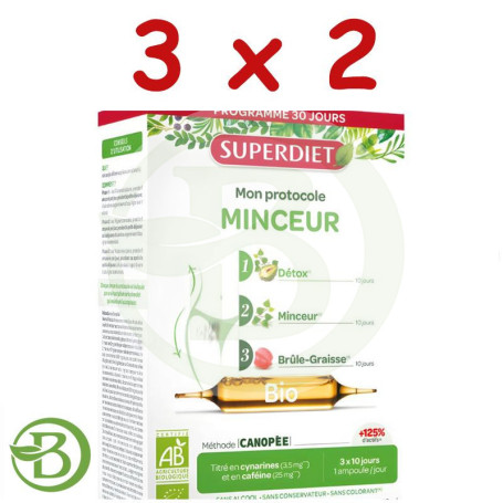 Pack 3x2 Protocolo De Adelgazamiento Bio 3 Fases 30 X 10Ml Superdiet