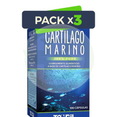 Pack 3x Cartilagine Marina 100 Capsule Vegetali Tongil