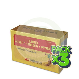 Pack 3x Ginseng 50 Cápsulas Il Hwa