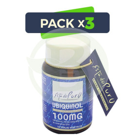 Pack 3x Ubiquinol 100Mg. 30 Perlas Vegetales Estado Puro