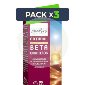 Pack 3x Natural Betacarotenos Clinic 90 Perlas Estado Puro