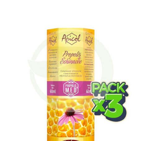 Pack 3x Extracto De Própolis y Echinacea 60Ml Apicol - Tongil