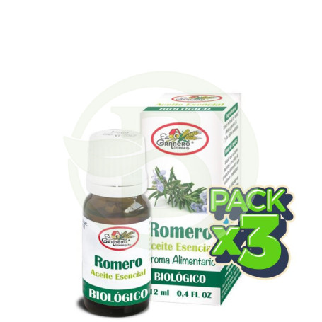 Pack 3x Aceite Esencial de Romero BIO 12Ml. El Granero