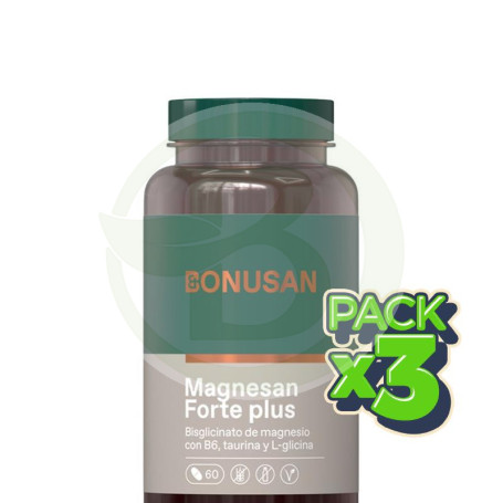 Pack 3x Magnesan Forte Plus 60 Tabletas Bonusan