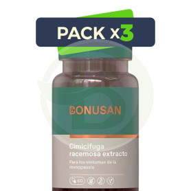 Pack 3x Cimífuga Racemosa 60 Cápsulas Bonusan