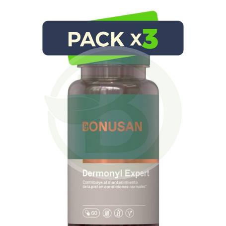 Pack 3x Dermonyl 60 Cápsulas Bonusan