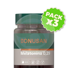 Pack 3x Melatonina 0,3Mg. 300 Tabletas Bonusan