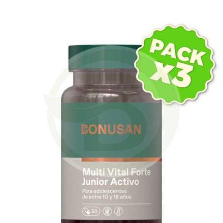 Pack 3x Multi Vital Forte Junior 60 Cápsulas Bonusan
