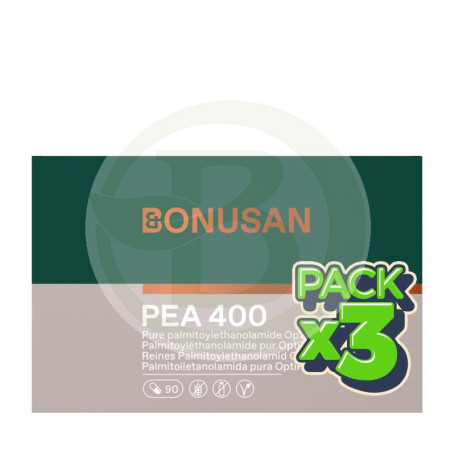 Pack 3x PEA 400Mg. 90 Cápsulas Vegetales Bonusan