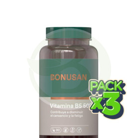 Pack 3x Vitamina B5 500Mg. 90 Tabletas Bonusan