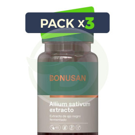 Pack 3x Allium Sativum 60 Cápsulas Bonusan