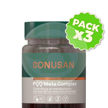Pack 3x PQQ Meta Plus 30 Cápsulas Bonusan