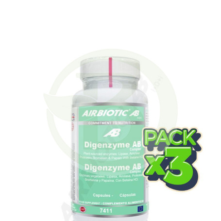 Pack 3x Digenzyme Ab Complex 60 Cápsulas Airbiotic