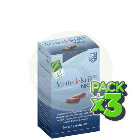 Pack 3x Aceite de Krill 80 Cápsulas 100% Naural