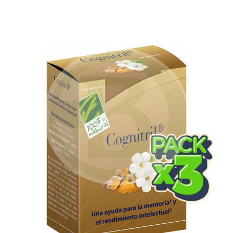 Pack 3x Cognitril 60 Cápsulas 100% Natural