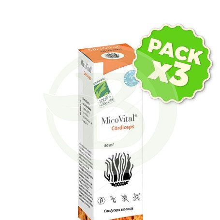 Pack 3x Micovital Córdiceps 50 Ml 100% Natural