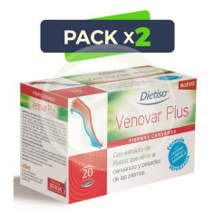 Pack 2x Venovar Plus 20 Flaconcini Dietisa