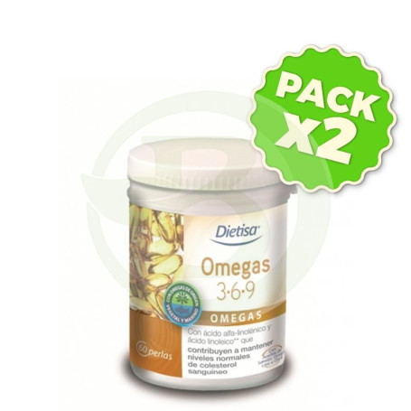 Pack 2x Omega 3-6-9 60 Perlas Dietisa