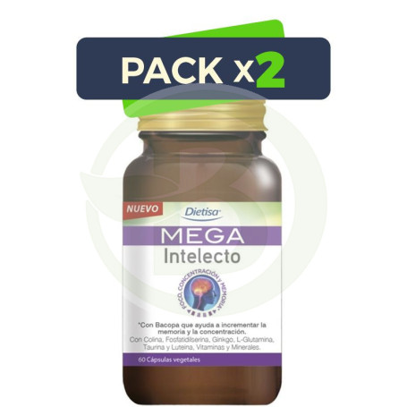 Pack 2x Mega Intelecto 60 Cápsulas Dietisa