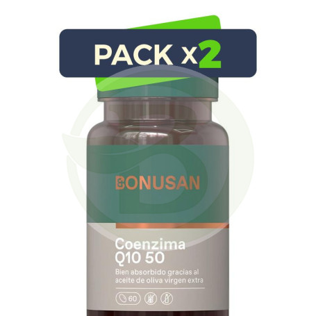 Pack 2x Coenzima Q10 50Mg. 60 Cápsulas Bonusan