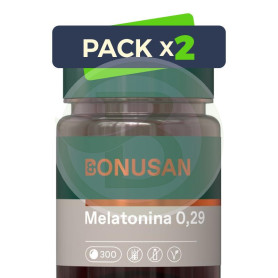 Pack 2x Melatonina 0,3Mg. 300 Tabletas Bonusan
