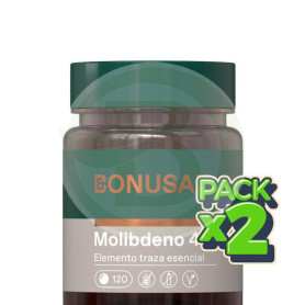 Pack 2x Molibdeno 400Mcg. 120 Tabletas Bonusan