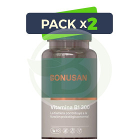 Pack 2x Vitamina B1 (Tiamina Hcl) 300Mg. 60 Cápsulas Bonusan