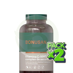 Pack 2x Vitamina C-1000 Complejo Ascorbatos 180 Comprimidos Bonusan