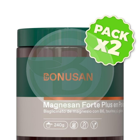 Pack 2x Magnesan Forte Plus en Polvo 240G Bonusan