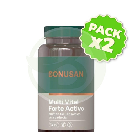 Pack 2x Multi Vital Forte Activo 90 Cápsulas Bonusan