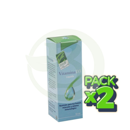 Pack 2x Vitamina D3 50Ml. 100% Natural
