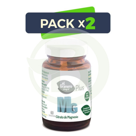 Pack 2x MG 500 (Citrato de Magnesio) 60 Comprimidos El Granero