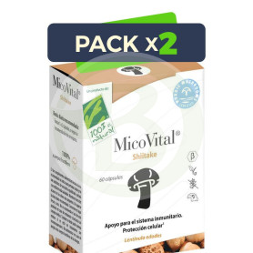 Pack 2x Micovital Shiitake 60 Cápsulas 100% Natural