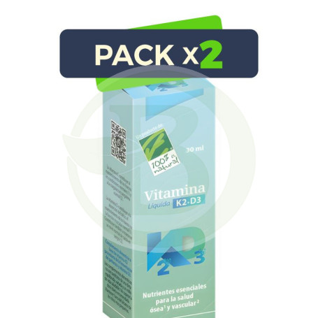 Pack 2x Vitamina K2+D3 30Ml 100% Natural