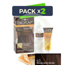 Pack 2x Tinte Nutricolor 6.3 Rubio Dorado Oscuro 140Ml. Biokap