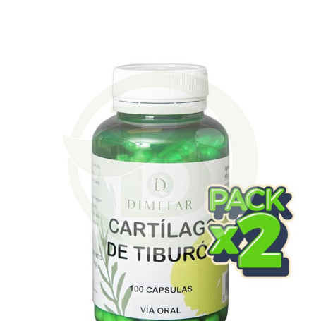 Pack 2x Cartilago De Tiburon 100 Capsulas Dimefar