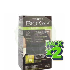 Pack 2x Tinte Nutricolor Delicato 1.0 Negro Natural 140Ml. Biokap