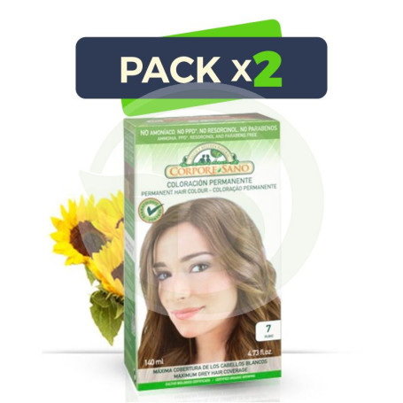 Pack 2x Tinte Rubio 7 Corpore Sano