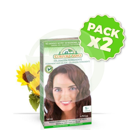 Pack 2x Tinte 5.7 Chocolate 140Ml. Corpore Sano