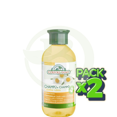 Pack 2x Champú Henna Cabello Rubio 300Ml. Corpore Sano