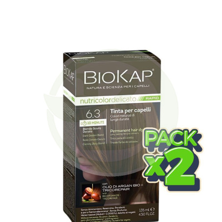 Pack 2x Rapid Delicato 6.30 Rubio Dorado Oscuro 135Ml Biokap
