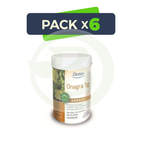 Pack 6x Onagra 1Gr. 120 Perlas Dietisa